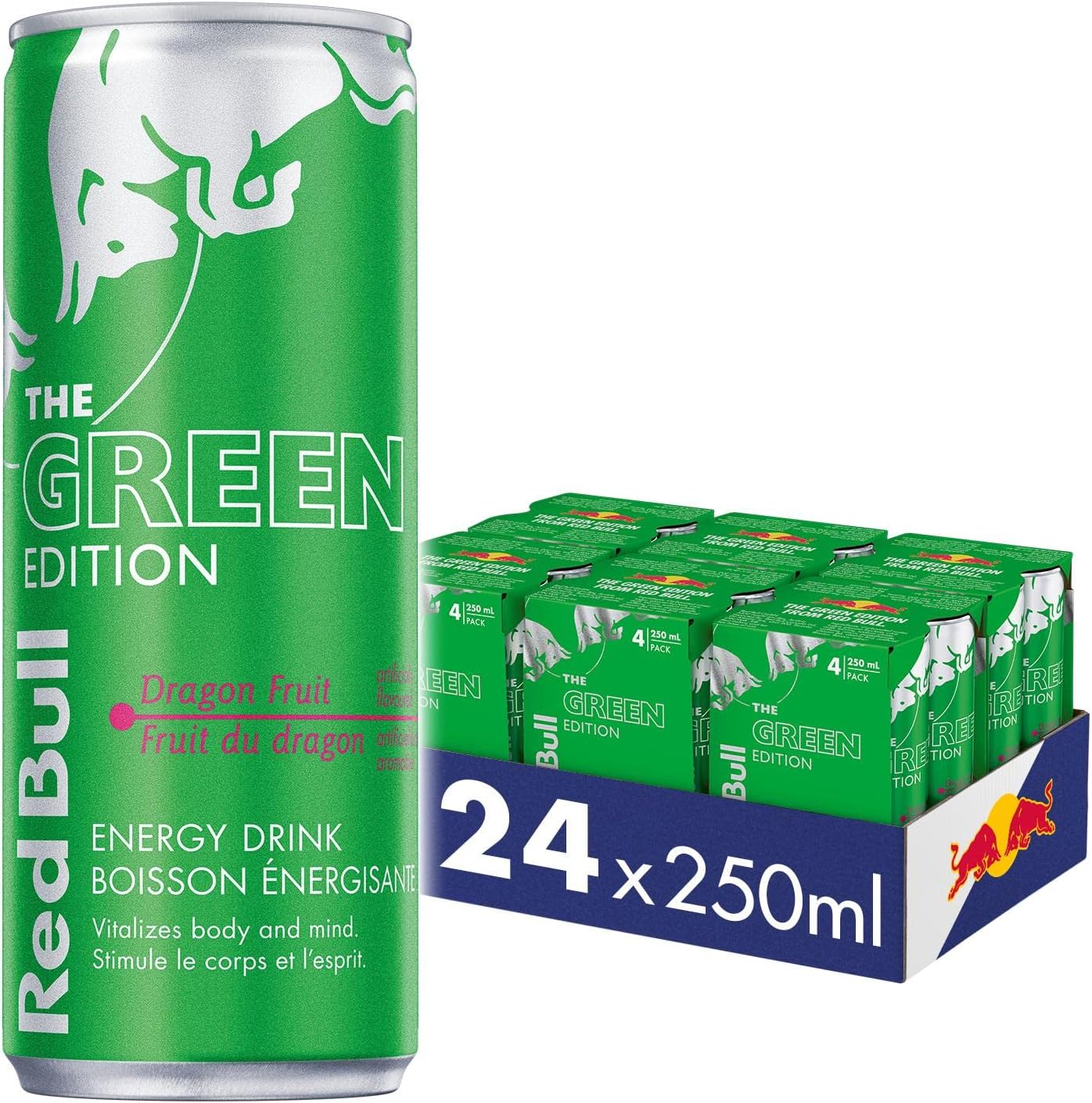 RED BULL ENERGY DRINK, THE GREEN EDITION, 24 X 250 ML