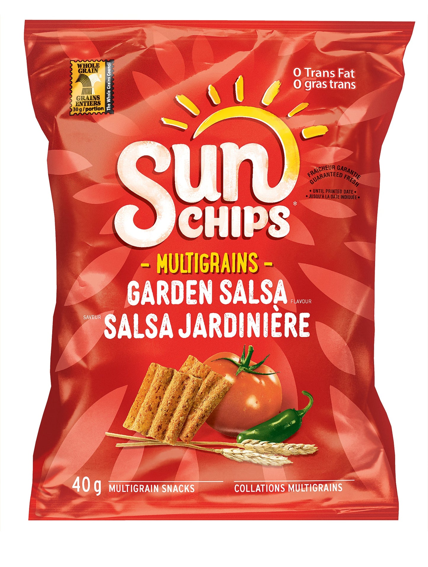 SUN CHIPS, GARDEN SALSA, 40 X 40G