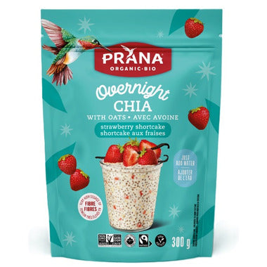 PRANA, OVERNIGHT CHIA-STRAWBERRY SHORTCAKE, 8 x 300G