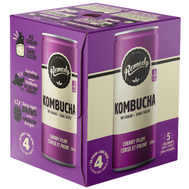 REMEDY, CHERRY PLUM KOMBUCHA, 6 x 4X330 M