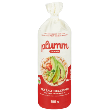 PLUM.M.GOOD, RICECAKE SALT OR, 12 x 185G