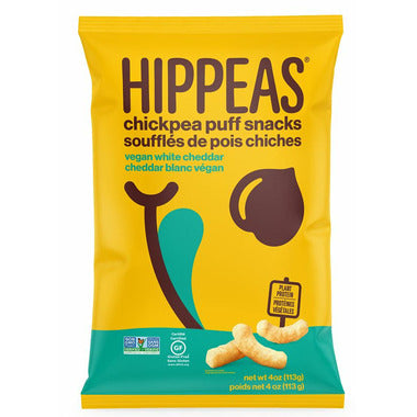 HIPPEAS, VEGAN WHITE CHEDDAR CHICKPEA PUFFS, 12 x 113G