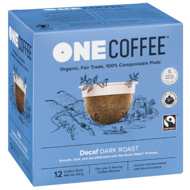 ONE COFFEE, DECAF DARK ROAST OR, 6 x 132 G