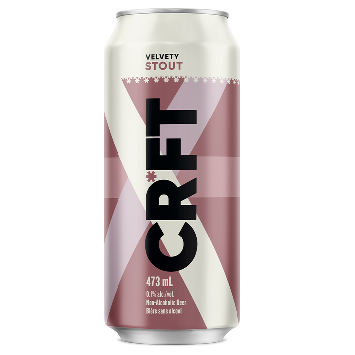 CRFT, STOUT NON ALCOHOLIC BEER, 6 x 4/473ML