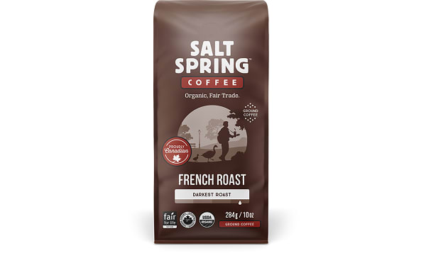 SALT SPRING COF, FRENCH ROAST - GROUND, 8 x 284G