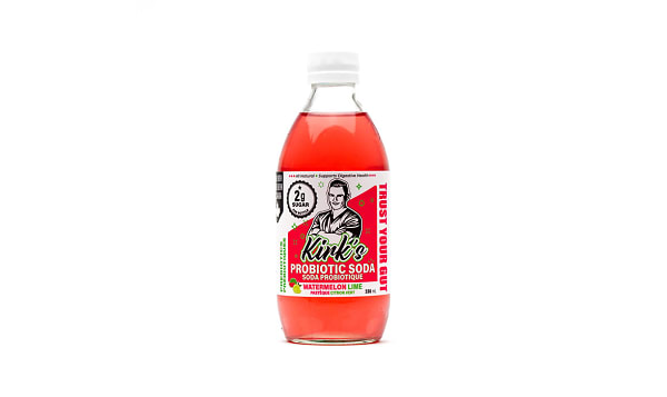 KIRK'S SPARKLIN, WATERMELON LIME PROBIOTIC WATER KEFIR, 12 x 330ML