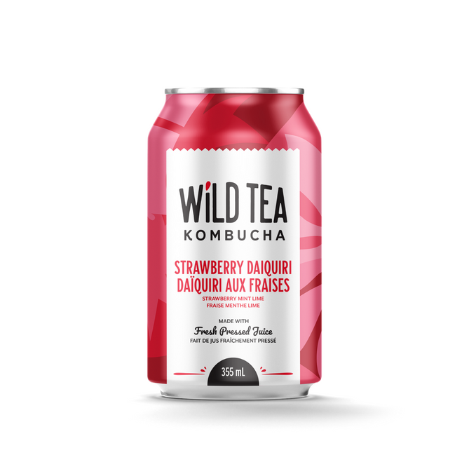WILD TEA KOMBUC, 355 ML STRAWBERRY DAIQUIRI, 12 x 355ML