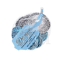 DIVINE CHOCOLAT, FT DRK CHOC COINS - SILVER BLUE, 30 x 50G