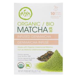 AIYA AMERICA, ORGANIC MATCHA INFUSED GENMAICHA, 6 x 20G