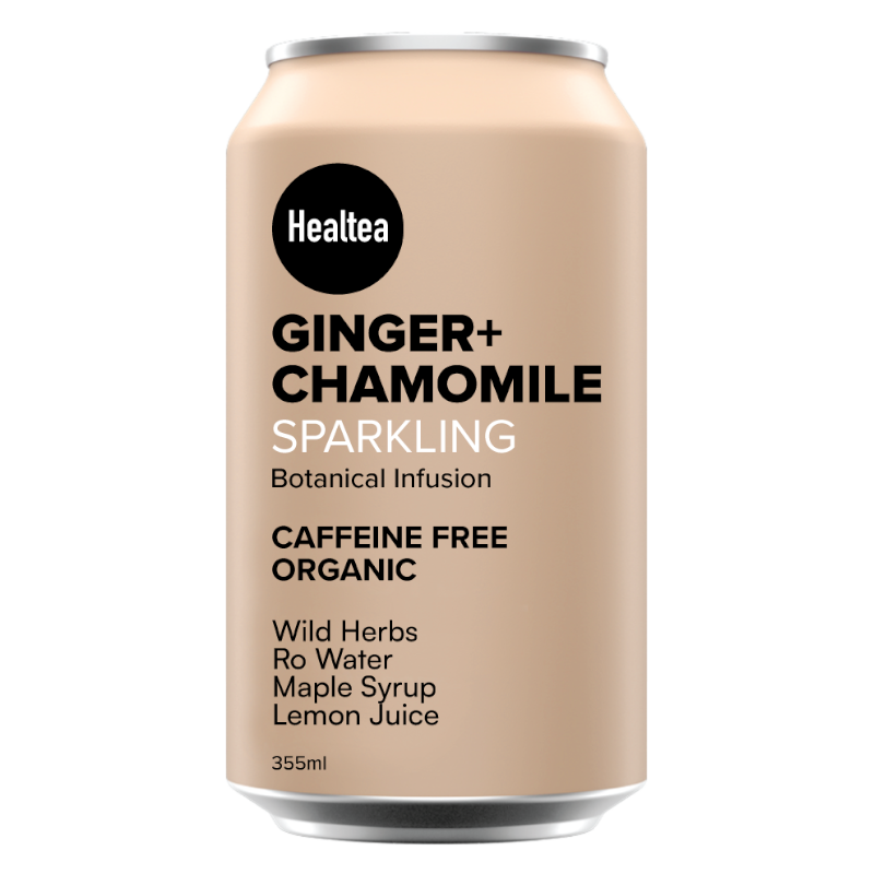 HEALTEA, SPARKLING GINGER CHAMOMILE, 24 x 355ML