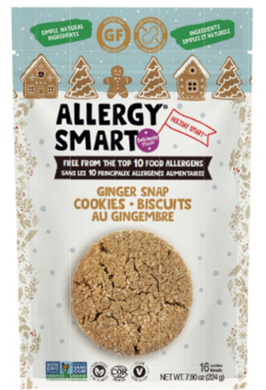 ALLERGY SMART, GINGERSNAP COOKIES, 12 x 224G