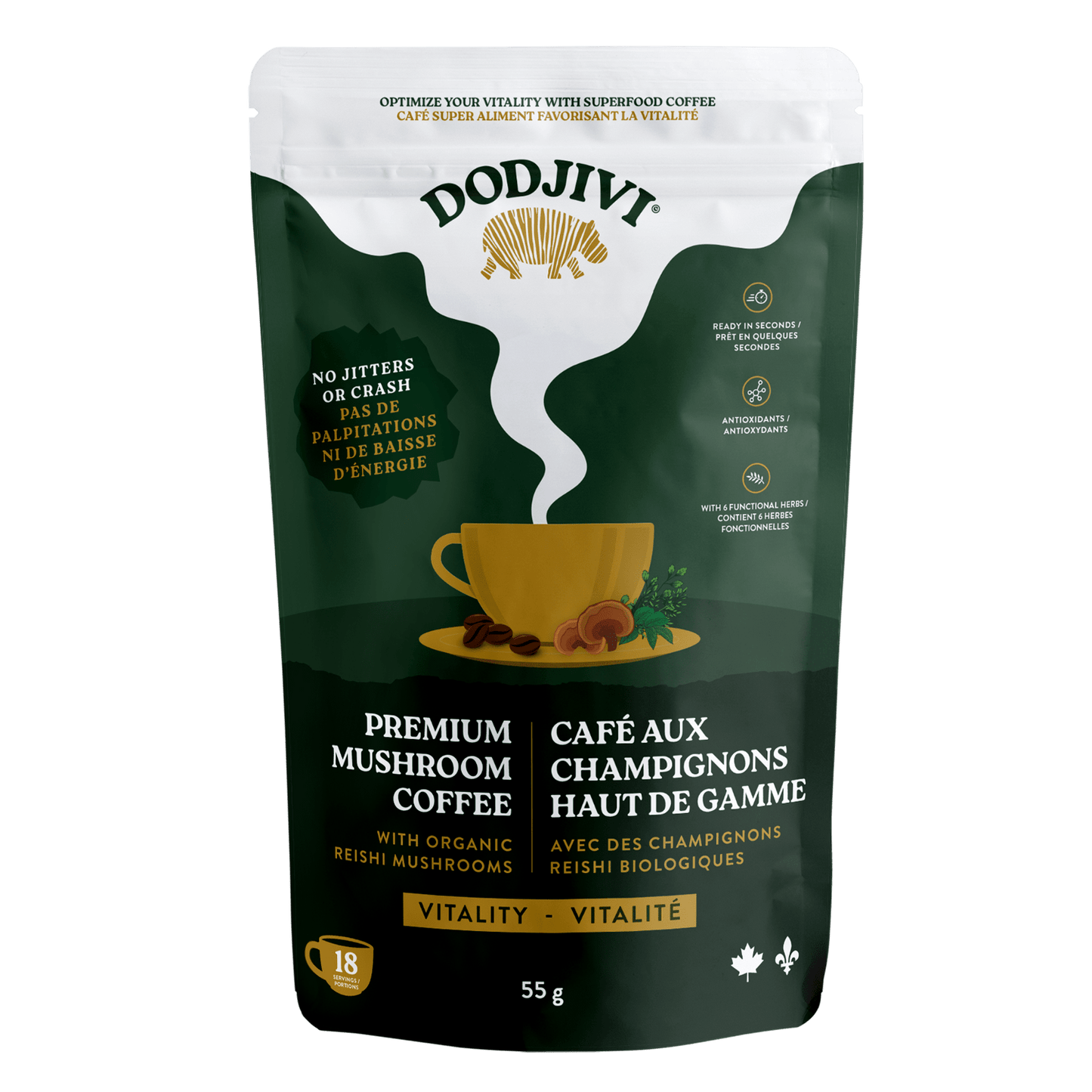 DODJIVI, VITALITY 18 SERVINGS, 12 x 55G