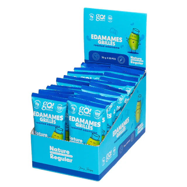 GO BEANZ REGULAR LIGHTLY SALTED - EDAMAMES GRILLÉ 20X26GR