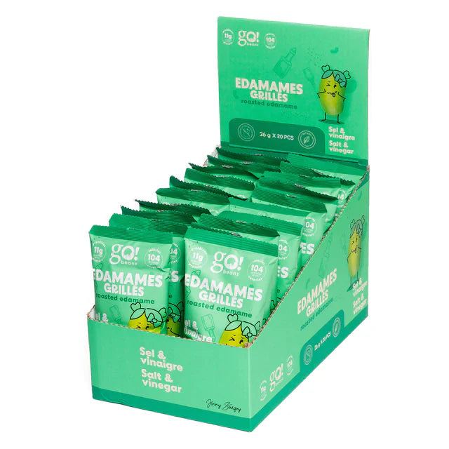 GO BEANZ SALT & VINEGAR - EDAMAMES GRILLÉ 20X26GR