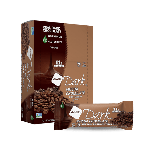 NUGO NUTRITION, DRK MOCHA CHOC BARS, 12 x 50G
