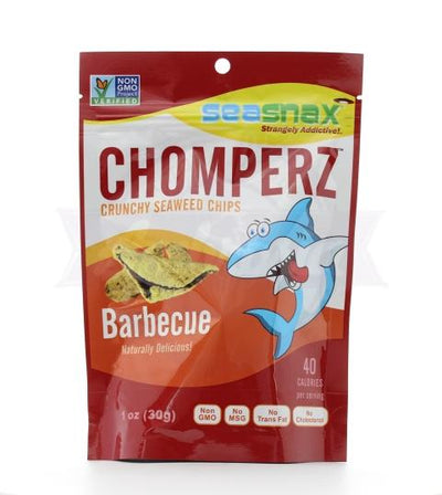 SEA SNAX, BBQ SEAWEED CHIPS, 8 x 30 G