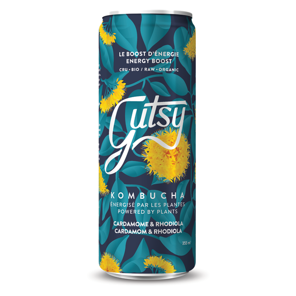GUTSY KOMBUCHA, ENERGY BOOST ORGANIC, 8 x 355ML