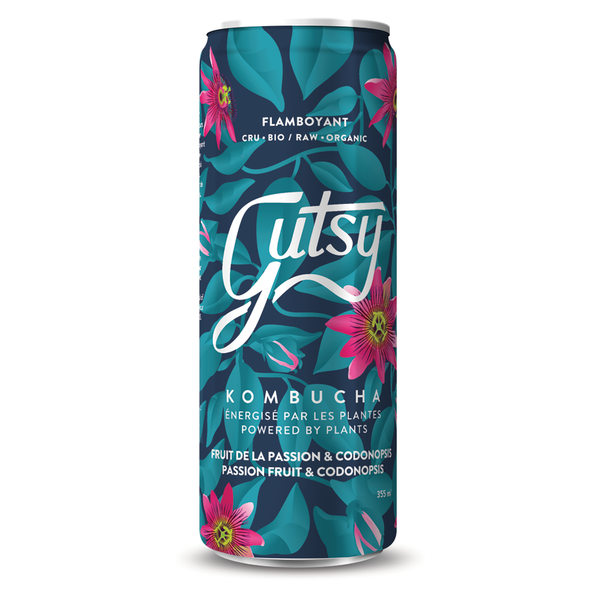 GUTSY KOMBUCHA, FLAMBOYANT ORGANIC, 8 x 355ML