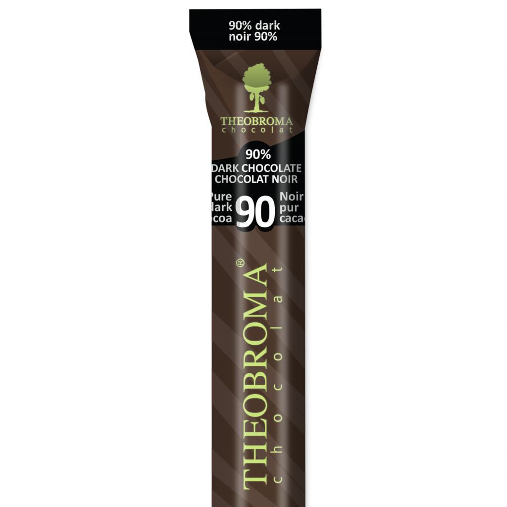 THEOBROMA CHOCO, 90% DARK CHOCOLATE, 18 x 35G