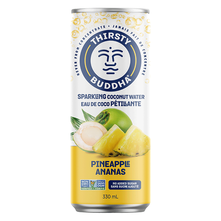 THIRSTY BUDDHA, SPARKLING WITH PINEAPPLE, 12 x 330ML