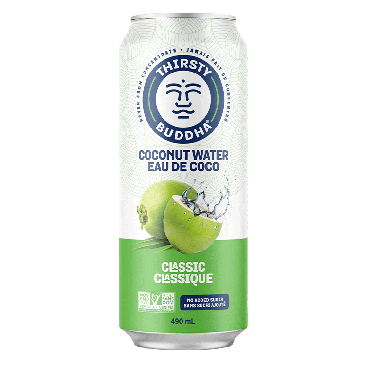 THIRSTY BUDDHA, NATURAL COCONUT WATER, 12 x 490ML