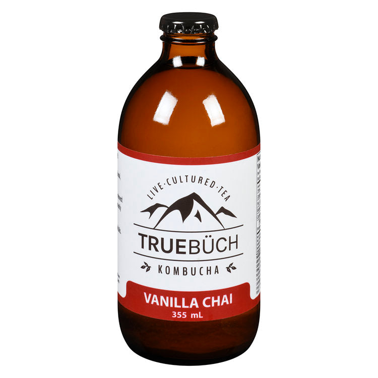 TRUE BUCH KOMBU, VANILLA CHAI KOMBUCHA, 12 x 355ML