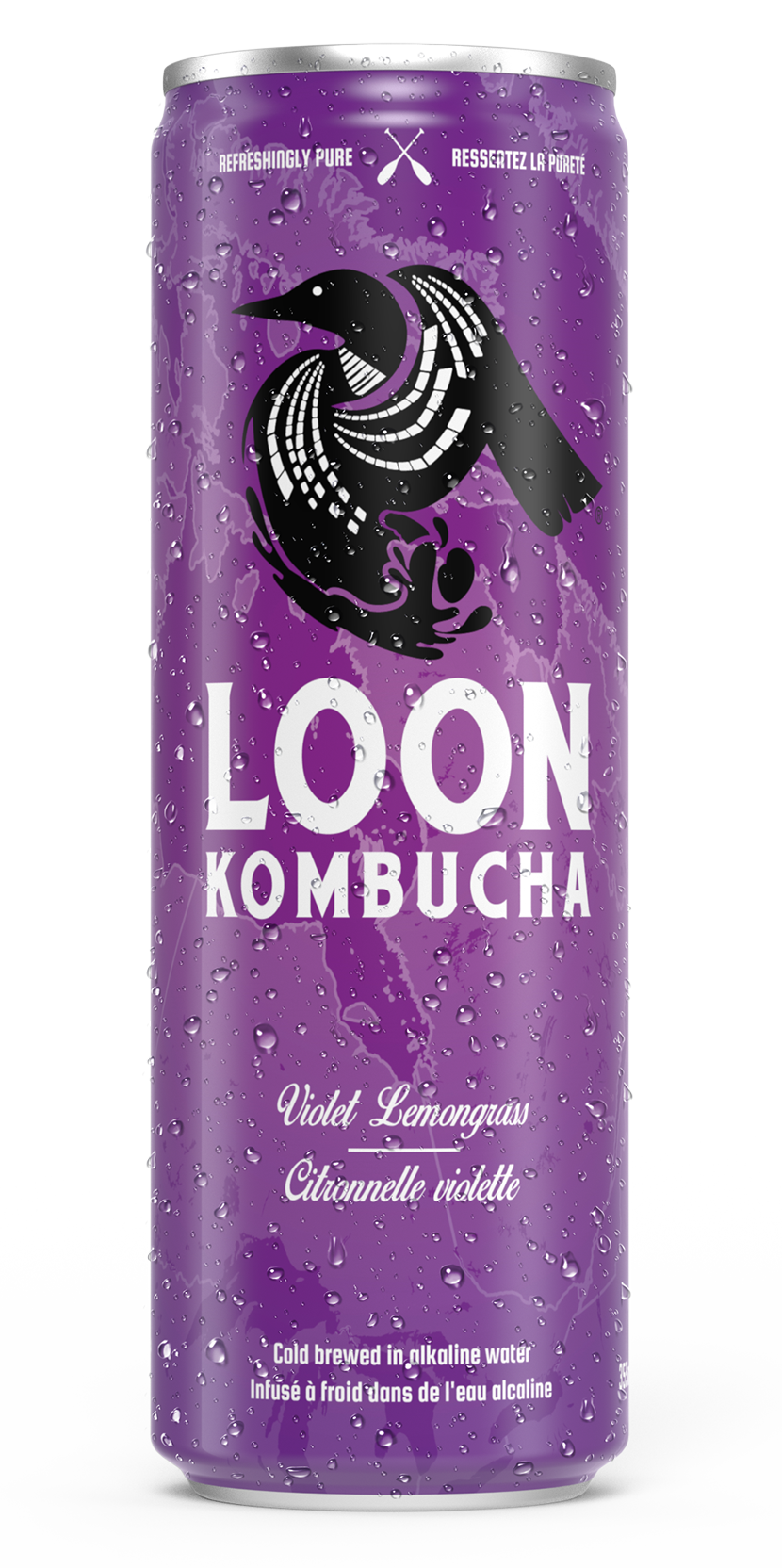LOON KOMBUCHA, VIOLET LEMONGRASS, 12 x 355ML