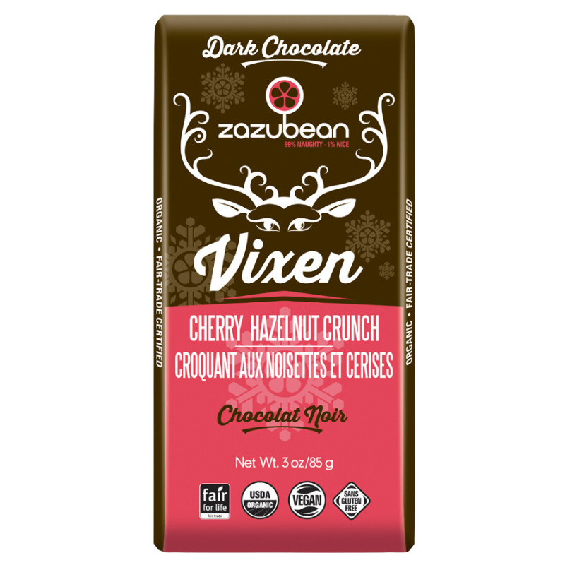 ZAZUBEAN, VIXEN - CHERRY HAZELNUT CRUNCH, 12 x 85G