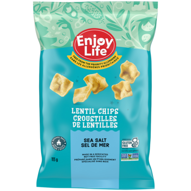 ENJOY LIFE, LIGHT SEA SALT PLENTILS CHIPS 113G, 12 x 113G