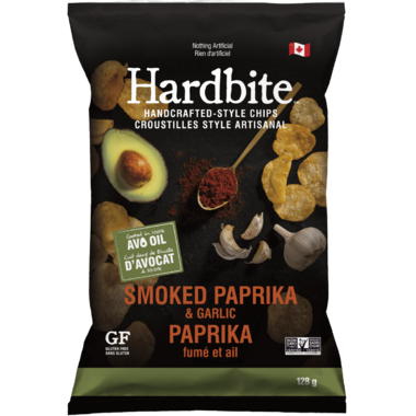 HARDBITECHIPS, SMOKED PAPRIKA & GARLIC, 15 x 128G