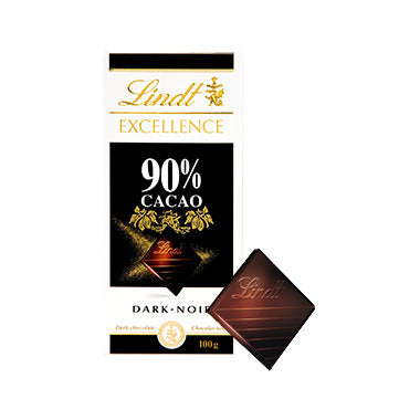 LINDT, EXCELLENCE BAR -SUPREME DARK-90% CACAO, 20 x 100G