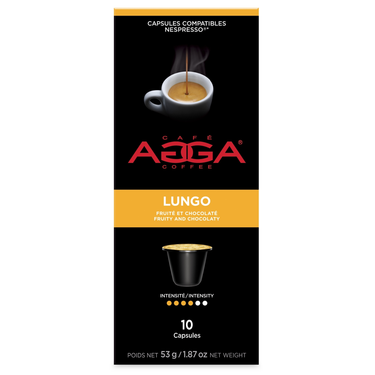 AGGA CAFE ESPRESSO LUNGO 10 CAPS, 12 X 53 G