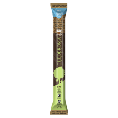 THEOBROMA CHOCO, 38% MILK CHOCOLATE QUINOA AND MOKA, 18 x 31G