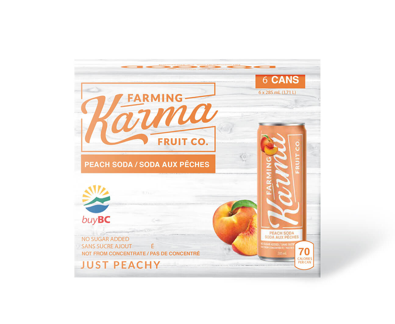 FARMING KARMA, PEACH SODA, 4 x 6X285ML