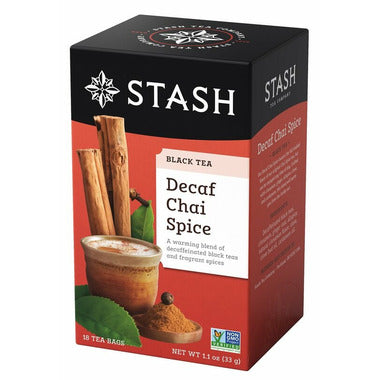 STASH TEA, DECAF CHAI SPICE, 6 x 18CT