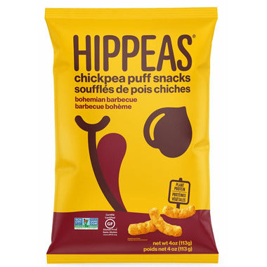 HIPPEAS, BOHEMIAN BARBEQUE CHICKPEA PUFFS, 12 x 113G