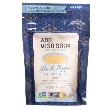 ABOKICHI, INSTANT MISO SOUP BLACK PEPPER MISO, 12 x 140G