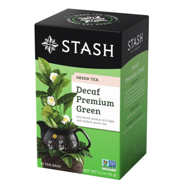 STASH TEA, DECAF PREMIUM GREEN TEA, 6 x 18CT