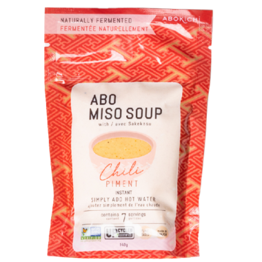 ABOKICHI, INSTANT MISO SOUP CHILI MISO, 12 x 140G