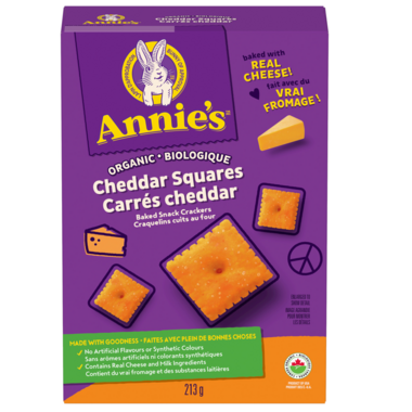 ANNIE'S HOMEGR, CHEDDAR SQUARES, 12 x 213G