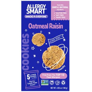 ALLERGY SMART, OATMEAL RAISIN, 6 x 140G