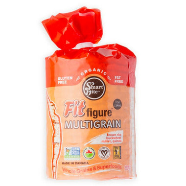 SMARTBITE SNACK, BROWN RICE CAKES - MULTIGRAIN, 12 x 120G