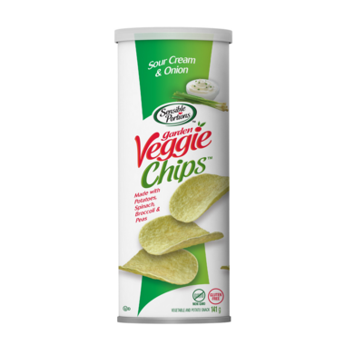 SENSIBLE PORTIO, SOUR CREAM & ONION STACKABLE CHIPS, 12 x 141G