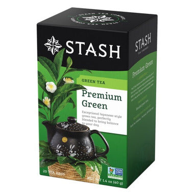 STASH TEA, PREMIUM GREEN TEA, 6 x 20CT