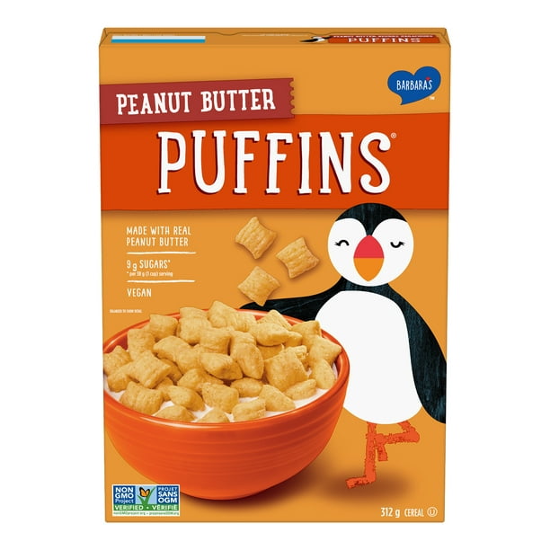 BARBARA'S BAK, PEANUT BUTTER PUFFINS, 12 x 312G