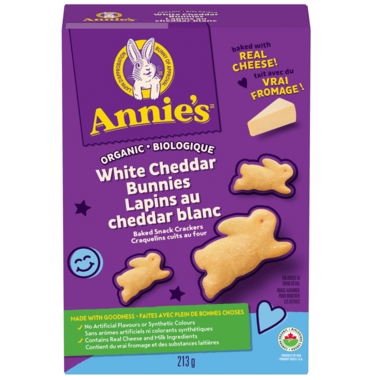 ANNIE'S HOMEGR, WHITE CHEDDAR BUNNIES-CRACKERS OR, 12 x 213G