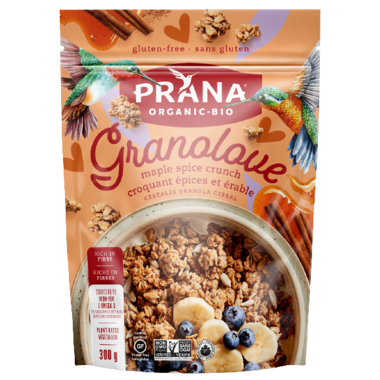 PRANA, GRANOLOVE MAPLE SPICE CRUNCH GRANOLA, 8 x 300G