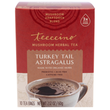 TEECCINO, TURKEY TAIL ASTRAGALUS, 6 x 10CT