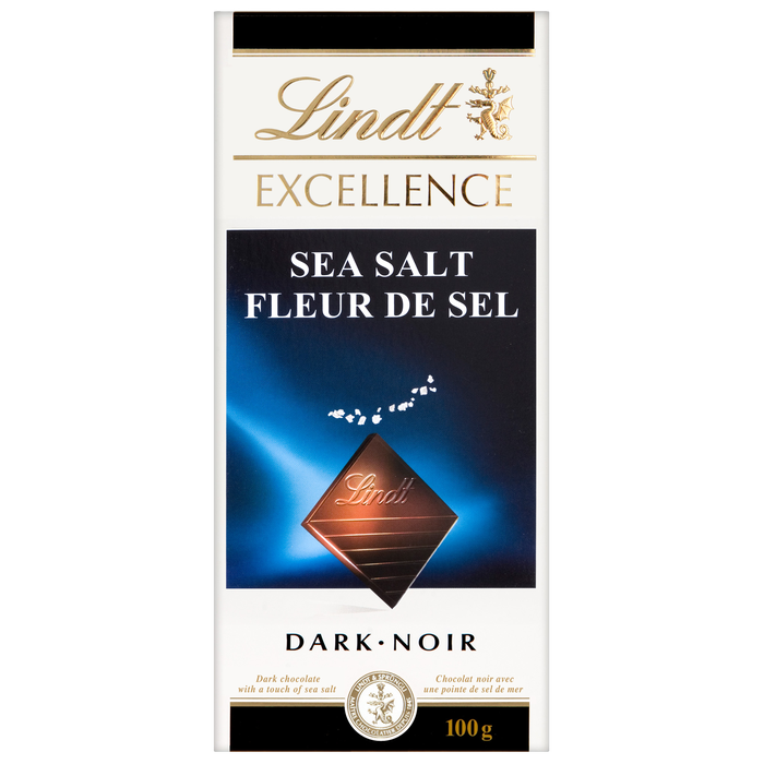 LINDT, EXCELLENCE BAR-DARK- SEA SALT, 20 x 100G