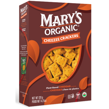 MARY'S ORGANIC, CHEEZEE CHEDDAR, 6 x 120G